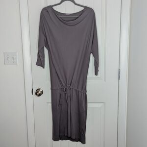 LA Made waffle knit dress with drawstring size small women's thermal texture